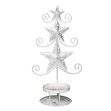 Amazon Com Atezch Metal Christmas Tea Light Candle Holders Christmas Decoration For Home Xmas Tree Holiday Candlestick Metal Candle Holder Tea Light Stands For Table Mantle Fireplace Beauty