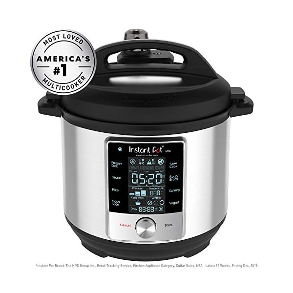 Instant Pot Max Pressure Cooker 9 in 1, Best for Canning with 15PSI and