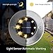 Solar Ground Lights, 8 LED Solar Disk Lights Outdoor Waterproof for Garden Yard Patio Pathway Lawn Driveway Walkway- Warm White (8 Pack) HaoXuan