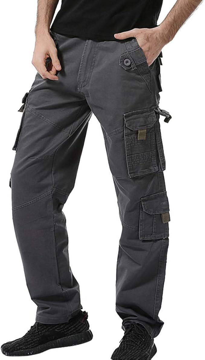 Herren Cargohose Baumwolle Stretch - Moderne Outdoorhose Mit Taschen Für Arbeit & Freizeit
