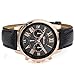 Top Plaza Fashion Women's Analog Watch, PU Leather Band Rose Gold Tone, Black+White, Pack of Two