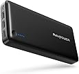 Portable Charger RAVPower 26800 Battery Packs 26800mAh Total 5.5A Output 3-Port Power Bank (2A Input, iSmart 2.0 USB Power Pack) Portable Battery Charger for iPhone, iPad, and other Smart Devices