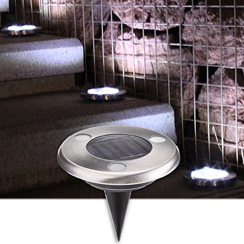 White 3LEDs Solar Underground Lights Lamp Outdoor IP65 Waterproof Garden Path Deck Home Courtyard Driveway Lawn Road Decking (5Pcs)