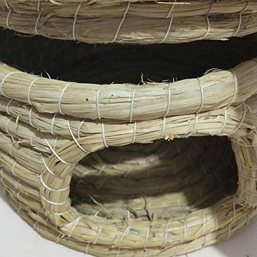 LIPETLI Strohvogelkäfig Haustiervogelnest Taubennest Papageienkäfig Eichhörnchenkäfig Strohtaubennest Strohhaustiernest – Bild 5