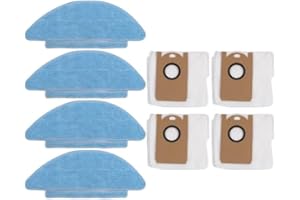 SundiooK Plastic Mop Cloth and Dust Bag Set for LARESAR Clean for L6 Nex, for Lubluelu SG60,for SL60,SL61, for Tikom L9000 Ro