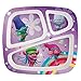 Zak Designs Trolls Movie Dinnerware Melamine 3-Section Divided Plate Made of Durable Material and Perfect for Kids, Divided Plate, Poppy, Branch, Cooper & Guy Diamond
