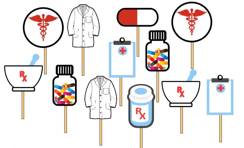 Photo 1 of 12 Pharmacy Pharm D Party Cupcake Toppers Food Picks