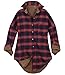 ililily Women Checkered Plaid Sherpa Lined Flannel Long Shirt Trucker Jacket