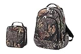 Reinforced Design Water Resistant Backpack and Lunch Bag Set (Woodland Camo)