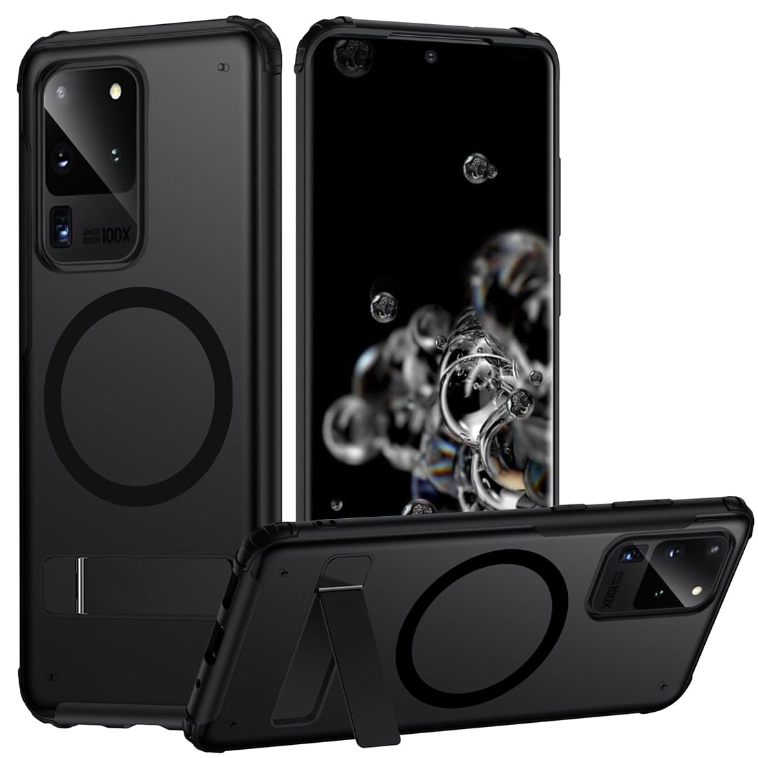 Photo 1 of TIANNIUKE Magnetic Case for Samsung Galaxy S20 Ultra, Compatible with MagSafe,Adjustable Kickstand,Translucent Matte Anti-Fingerprint,Shockproof Protective Phone Case for Galaxy S20 Ultra Case