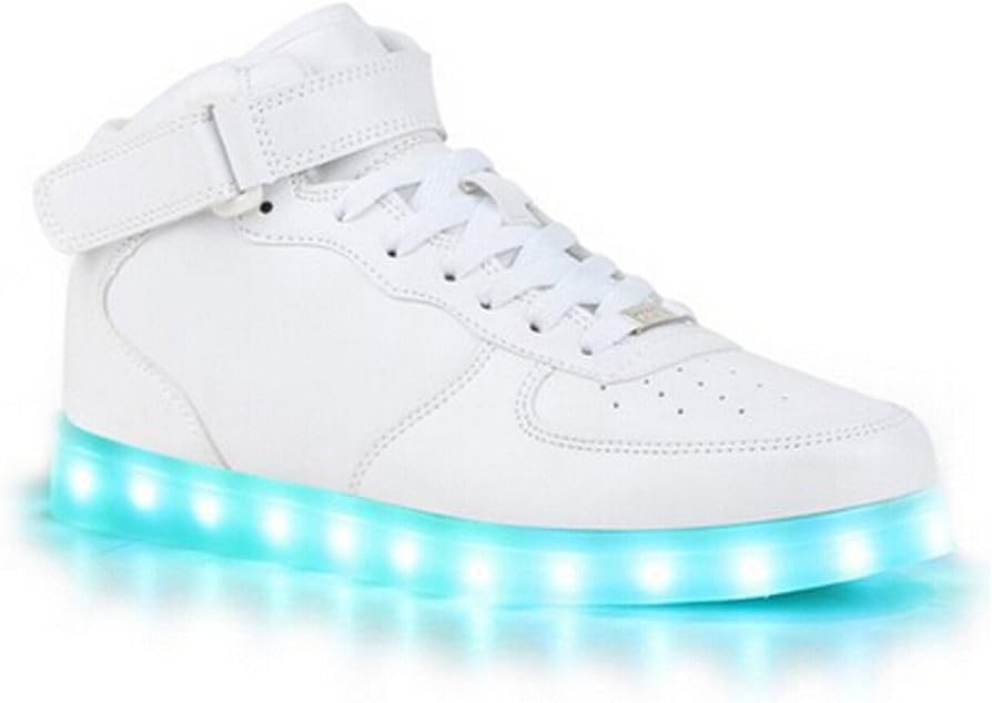 Oriskey Unisex 7 Colors LED Light Up High Top Sport Shoes Flashing Sneakers