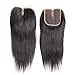 CYNOSURE Straight Bundles with Closure Human Hair Bundles with Closure Middle Part Lace Closure with Bundles Natural Black (16 18 20+14inch closure)…