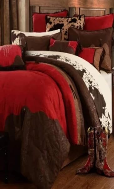 Amazon Com Cowgirl Kim Red Rodeo Comforter Set Home Kitchen