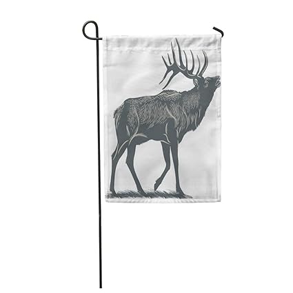 Amazon Com Semtomn 12 X 18 Garden Flag Animal Deer Elk Grass