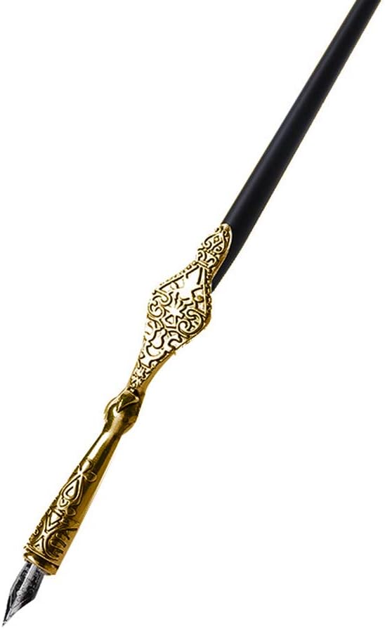 1PC Metal Carved Craft Script Antique Dip Pen Oblique Calligraphy Pen Holder