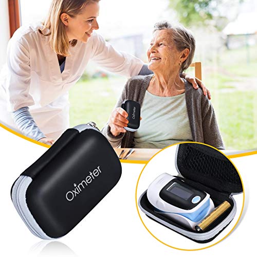 EVA Oximeter Blood Oxygen Monitor Storage Bag, Portable Zipper Carry Pouch Box for Fingertip Pulse Durable Organizer