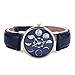 LYMFHCH Moon Phase Astronomy Space Watch Unisex Leather Quartz - Black Gold