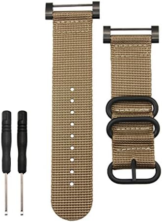 Zeit Diktator 24mm watch band for Suunto Traverse Core watch nylon men women Suunto Core watch strap replacement sport type accessory (Kahki)