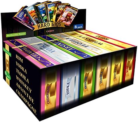 Hard Liqs - Alcohol Hard Candy - 6 Pack, 5 Oz(absinthe, champagne, rum, tequila, vodka, whiskey)
