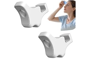 Liyquint 2pcs Reusable Eye Drop Aid for Shaky Hands, Accurate Silicone Dispenser & Holder for Elderly, Adults with Low Vision