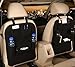 M'Baby 1pc Car Backseat Organizer Woolen Felt Seat Pocket Protector Storage for Bottle, Tissue Box, Toys (Black)