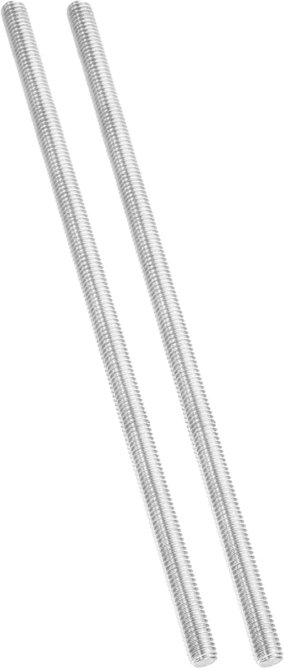PATIKIL 3/8"-16 UNC 304 Stainless Steel Threaded Rod 10" 2Pcs Right Hand