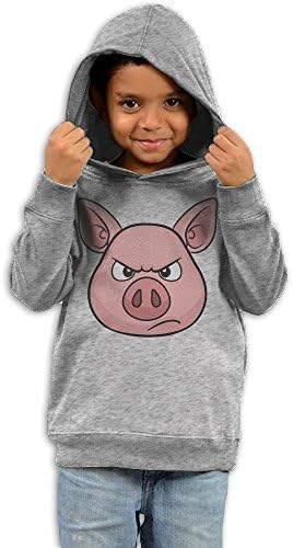 Unyiqun Angry Pig Toddler Hoodies - Soft and Cozy Hooded Sweatshirts 2 Toddler Ash