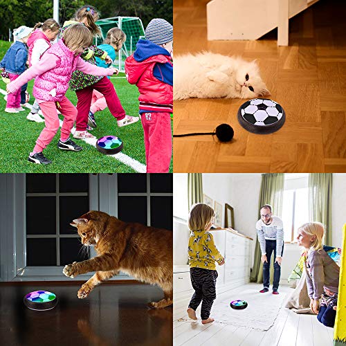 Verkstar Kids Toys Air Power Soccer Ball, Kids Disk Hover Ball Equipped with LED Lights, Sports Toys Foam Bumpers for Indoor Outdoor Activities
