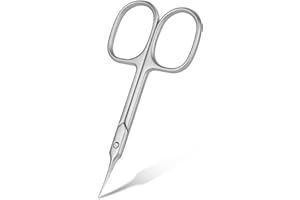 AOMIG Cuticle Scissors, Stainless Curved Blade Multi-purpose Sharp Small Scissors for Grooming, Eyebrow, Eyelash, Nose Hair, Nail, Manicure, Dry Skin