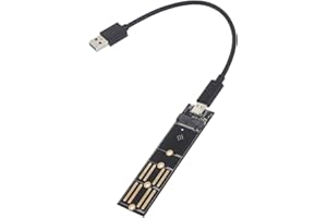 M.2 NVME to USB 3.1 Hard Drive Adapter Card with TypeC to USB 3.0 Cable Dual-Protocol Up to 10Gbps