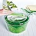 Zyliss Swift Dry Salad Spinner Large - Plastic Lettuce Colander and Spinner - Vegetable and Fruit Washer and Dryer - Dishwasher Safe Produce Tosser and Salad Spinner - Green, Large