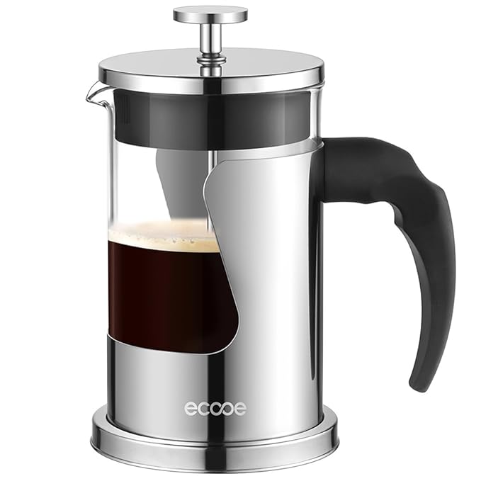 Amazon.de Ecooe French Press 600ml Kaffeebereiter mit Sieb Edelstahl