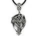 GuoShuang Learther Chain Antique Men Nrose Celtic Dragon In Cross Necklace Guardian Crossreligious Jewelry