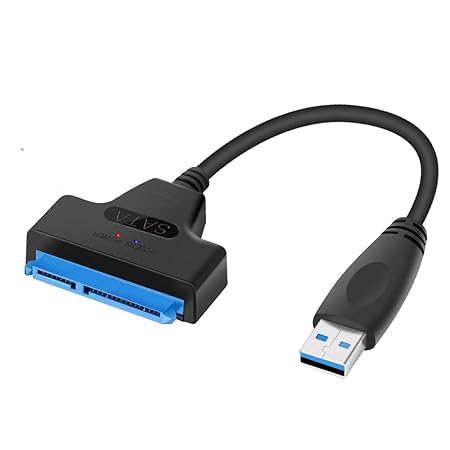 ELUTENG SATA USB Adapter 5 Gbit/s unterstützt UASP USB zu SATA Kabel 20 cm / 7,87 Zoll,schwarz USB 3.0 zu SATA Adapter für 2.