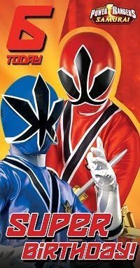 Power Rangers Samurai Age 6 Birthday Card