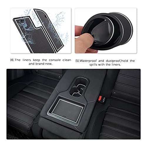 RUIYA H*onda CR-V 5 2018+ Anti-slip matten rubberen mat auto interieur middenconsole van hoogwaardig latex, wasbaar (wit… - Afbeelding 5