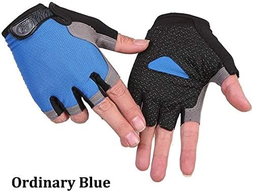 Ordinary Blue XL Sports Gym Anti Slip Gloves Women Men Training Exercise Weight Lifting 3D GEL Gloves Half Finger Body Workout Fitness Glove