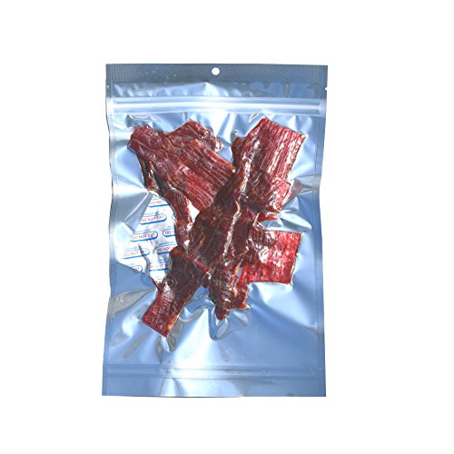 AwePackage Clear Silver Flat Pouch Zipper Bag with Oxygen Absorber for Home Made Jerky (50, 7x11"(10oz)) - Thumbnail 5