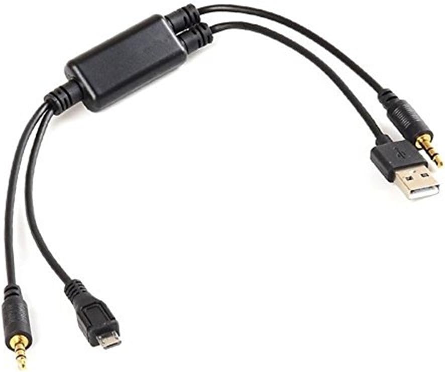 BMW Mini Copper Android AUX Cable, Micro USB Charge Adapter 3.5 mm Music Interface for BMW 1 3 5 6 7 Series X1 X3 X5 X6 and Z4 with USB Audio Idrive for Samsung HTC LG Sony Huawei Xiaomi