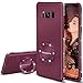 Henpone Case for Samsung Galaxy S21 Plus Case for Women Girl,Bling Diamond Ring Protective Case with Ring Kickstand for Samsung Galaxy S21 Plus 6.7'' 5G Fashion Purple