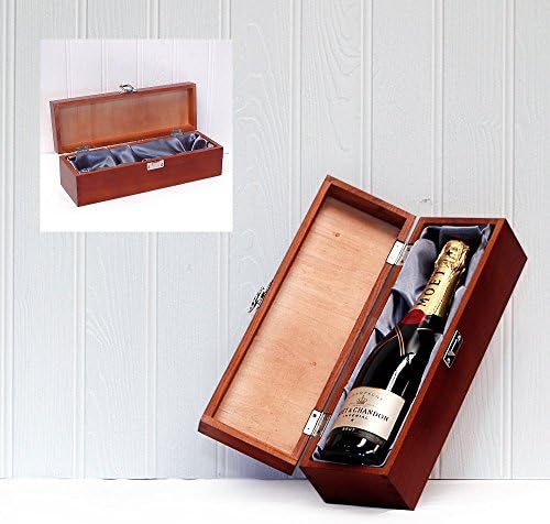 Moet et Chandon Champagne in a Wooden Hinged Display Box - Ideas for Birthday, Wedding, Anniversary and Corporate