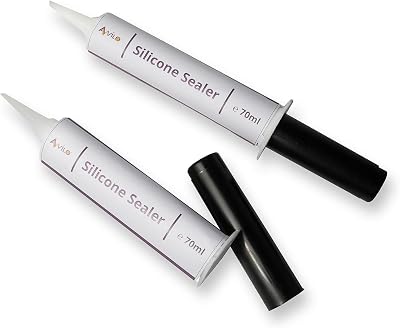Coopers Stortford 2x 70ml Silicone Sealant Syringe Leak Proof Elastic Kitchen