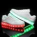 KALEIDO Unisex USB Charging 7 Colors LED Sport Shoes Flashing Fashion Sneakers Light Up Sport Shoes (5.5 B(M) US Women/4 D(M) US Men, White)