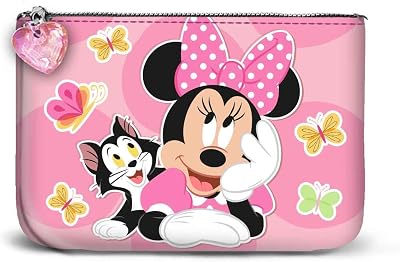 Minnie Mouse Kitten-Petit Porte-Monnaie Carré, Rose, 13 x 10 cm