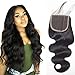 Ugrace Hair Body Wave Closure Mink Brazilian Virgin Hair Pre Plucked Lace Closure with Baby Hair Soft and Bouncy Closure Human Hair Can Be Dyed and Bleached 8 Inch Free Part 4x4 Inch