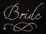 Bride -Large- Iron On Rhinestone Crystal T-shirt Transfer by Jubilee Rhinestones
