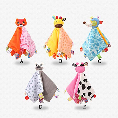 Baby Comfort Towel Soft Stuffed Animal Plush Security Blanket Soothing Kids Toy (B)