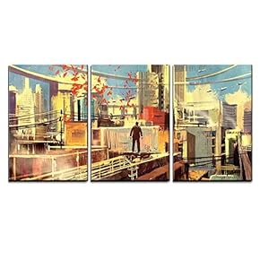 Business Man Standing on The Rooftop of a...