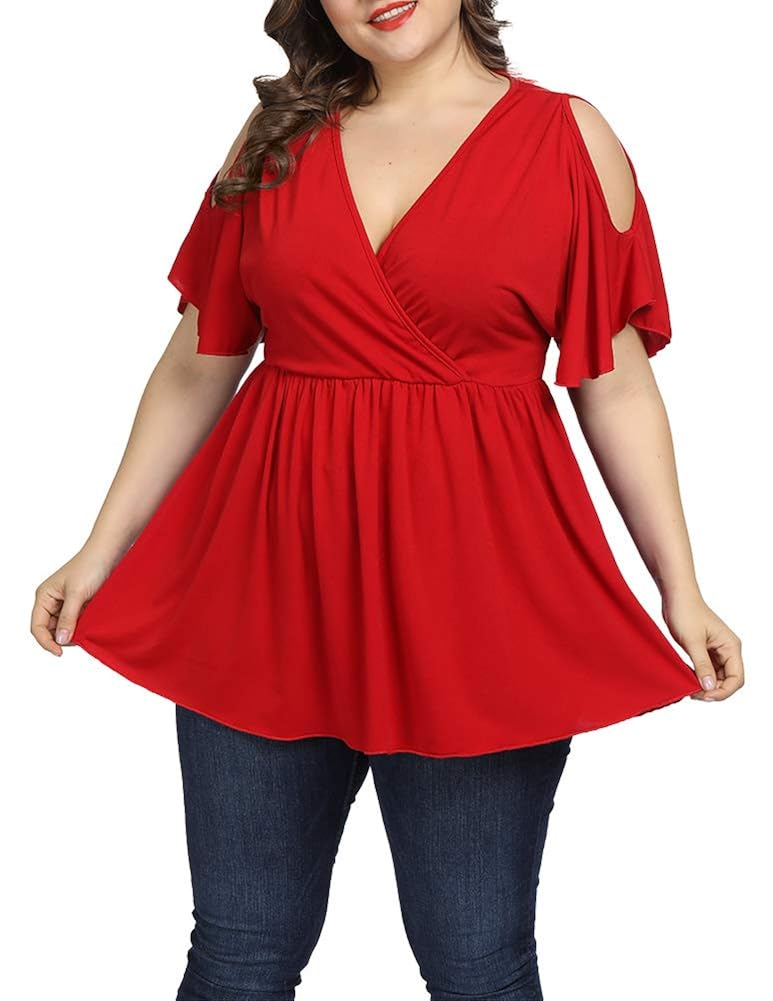 flowy cold shoulder top