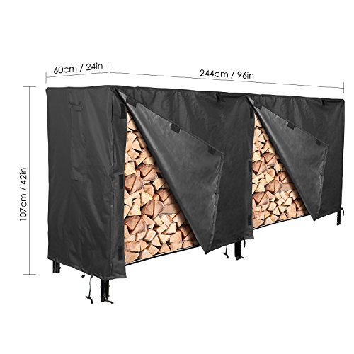 femor Log Rack Cover, 8 Feet 600D Heavy Duty Waterproof Patio Outdoor